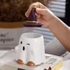 Tassen Gruselige Kaffeetasse Trinkbecher Geisterförmige Dekoration für Halloween-Tischdekorationen Desktop-Schulbüros