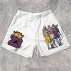 Herren-Shorts mit Buchstaben-Aufdruck, modische Y2K-Herren-Shorts, schnell trocknend und atmungsaktiv, mit Taschen für Freizeit, Training, Fitness und Laufen, J240228