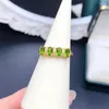 Bagues de cluster Bague Diopside Naturel Véritable 925 Sterling Silver Inlay Finement conçu doit porter des bijoux pour les banquets