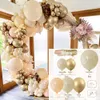 New New Happy Birthday Decorations Coffee Brown Balloon Arch Garland Kit Wedding Engagement Decoration Baby Shower Event Party Balloons