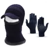 Basker Autumn Winter Warm Hat Skallies Beanies For Men Women Scarf Caps Balaclava Mask Gorras Bonnet Sticked Two Piece Set