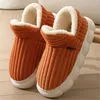 Bottes d'hiver en peluche coton pantoufles femmes hommes neige dessin animé tongs diapositives chaudes filles chaussures intérieur maison couple