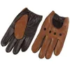 Winter Lambskin Leisure Men Touchscreen Genuine Leather Gloves Wrist Breathable Solid Sheepskin Driving Glove M023 2010213688136