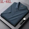 Мужские поло 8XL, 7XL, 6XL, 2024, летние элитные деловые рубашки-поло, мужская одежда, мужские рубашки с короткими рукавами и лацканами, повседневные свободные Camisas