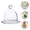Dinnerware Sets Snack Cover Afternoon Tea Display Dish Tents Cake Plate With Lid Small Containers Dessert Glass Tray Appetizer Cupcake