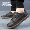 Sıradan Ayakkabılar Orijinal Deri Erkekler Nefes Alabilir Cowhide Man Board Sapatos Maskulino Chaussure Homme Zapatos Casuales Hombre