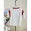 2024 Spring/summer New Fashionable Brand Personalized Letter Flocking Colored Short T-shirt Women's Half Sleeved Shirt Slimming T