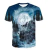 Mannen T-shirt Nieuwe Wolf Print T-shirts 3D Mannen T-shirts Nieuwigheid Animal Tops Tees Mannelijke Korte Mouw Zomer Oneck t-shirts8688198