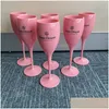 Wijnglazen Roze Plastic Wijnglazen Voor Meisjes Feest Bruiloft Drinkgerei Onbreekbaar Wit Champagne Cocktail Fluiten Beker Acryl Ele Dhfpk