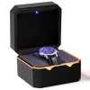 Cases Watch Box with Octagonal Gold Edge with Light, Paint Watch Storage Box, Watch Box, Watch Box