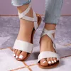 Sandalen Vrouwen Zomer Plus Size 43 Strand Schoenen 2024 Romeinse Lage Hakken Vrouwen Casual Outdoor Flats Vrouw Sandalias