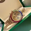 Heißer Verkauf Montre Original Diamant Uhr Mode Bewegung Männer Uhren Spiegel Qualität Armbanduhren 42mm Regenbogen 116595rbow Designer Luxus herren Uhr