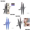 Eyeliner 3X Nude Looks Kajal Eyeliner Matte Waterproof Eye Liner Pencil Music Flower Charming Electric Brown/Black/Blue Eyes Makeup Dr Dh176