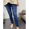 Женские термоджинсы, зимние, снежные, теплые плюшевые эластичные джинсы, женские узкие плотные флисовые джинсовые длинные брюки, синие брюки-карандаш в стиле ретро240228