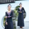 Ubranie etniczne 2024 Chińska tradycyjna koszulka Kobieta National Flower Hafdery O-Neck koszula Vintage Hanfu Tops Mesh Baza rękawa