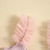 Abiti da ragazza Principessa Neonato Abito estivo per neonato Costume da festa Bambino Tulle con volant Tracolla Decorazione di perle Slip a trapezio