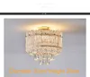 Modern Crystal Tak Lamp American Luxury Icicle K9 Crystal Taklampor Fixtur Bedrumsväg Korridor Ytmonterad Hem inomhusbelysning D30CM