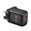 PD 12W USB-reis-wandoplader US EU UK Plug Type-c USB-C-lichtnetadapter Snel opladen snelladers voor smartphone Mobiele telefoon voor iPhone Samsung