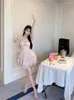 Casual Dresses Summer Fashion Halter Fairy Mini Chiffon Dress Sexy Off Shoulder Ruffles Little Pink Irregular Holiday Party
