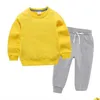 Ensembles de vêtements Nouvelle mode enfants marque survêtement ensembles garçons et filles costumes de sport printemps sweat à capuche vêtements de causalité en plein air 2 ot2un