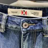 Herr jeans gata mode lös tvättad vintage blå vår och höst stor storlek casual harem byxor