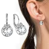 Pendientes colgantes Mini Bella V Pendiente de gota para mujeres Amigos Cristales de cumpleaños de Austria Corte redondo Plata Color oro Joyería perforada