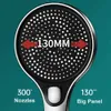 Bathroom Shower Heads New 3 Modes Big Panel Large Flow Head High Pressure Black Showers Massage Spa Handheld Showerhead Accessories YQ240228