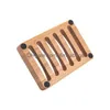 Pratos de sabão de madeira bambu plástico prato bandeja titular armazenamento rack caixa recipiente para banho chuveiro banheiro gota entrega home gard dhsq1