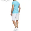 Tute da uomo Tute da uomo Tute da uomo con stampa Tuta da uomo Moda casual da jogging Corsa da palestra Tuta sportiva T-shirt estiva Pantaloncini Set UomoUomo Q240228