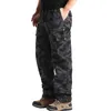 Mens Overalls Loose Straight Multi-Pocket Casual Pants Outdoor Training Sports Camouflage Tactical Pants Cotton Comfort 240220