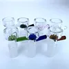 Schieben Sie Glasschüsseln, bunte Schneeflocken-Filterschüssel mit Wabensieb, 10 mm, 14 mm, 18 mm, männlich, berauschende Glasschüssel, Bong-Schüssel für Glasbongs, Bohrinseln