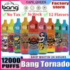 オリジナルのBang Tornado Vape 12000 Vape Electronic Taber