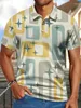 Polos Hawaiian Resort w stylu kokosowym druk kokosowy kołnierz polo zwykła fit Casual Shirt