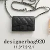 portfele luksusowe torebki z karty Projektant Modne torby Mała torba skórzany łańcuch i flip-top projekt z pudełkiem podarunkowym wiele stylów Kolory Dostępne portfele