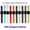 Designer Smart Watches Bandjes Sportband Voor Apple Watch 8 7 6 5 4 3 2 1 Horlogeband Armbandbanden Voor iwatch 49mm 45mm 41mm 40mm 44mm 42MM L Rode Bloem Zachte Vervanging Wa