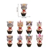 New New Happy Banner Cute Cake Toppers Party Decoration Dessert Dress Up Supplies Gifts Pet Cat Birthday