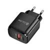 PD 12W USB Travel Wall Charger US EU UK PLUCT TYP-C USB-C Power Adapter Fast Charging Fast Chargers för smart telefon mobiltelefon för iPhone