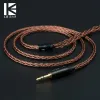 Headphones KBEAR 8 Core OxygenFree Balanced Cable 2.5/3.5/4.4MM with MMCX/2PIN/QDC/TFZ for BLON BL05 BL05 ZSX ZS10PRO ZSNPRO BA5 V90