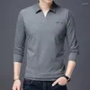 320 320 Polo Big Shirt T Homme Polos pour hommes pour la taille Vêtements Unicolor Top Plain Lisse Col en V Noir Oversize F Designer Lon op