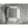 Coussin / oreiller décoratif 45x45cm lettre couverture en cachemire et taies d'oreiller Cloget laine douce plaid canapé couvertures tricotées en polaire ERS SQ DHPBV