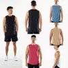 LU-864 Men Yoga outfit Solid Color Sports Leisure Plus Size Vest träning Besvärbar ärmlös O Neck Basketball Tank Top Alla typer av mode