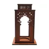 Portacandele Tavolo Lanterna Supporto in legno Altezza 18 cm Piano rustico per casa colonica Cortile Natale