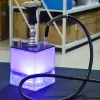 Acrylic Shisha Hookah Set With Led Light Shisha Big Bong Hose Charcoal Tongs Hookah Bowl Narguile Chicha Water Smoke Accessories ZZ