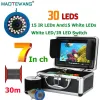 Finders Maotewang Fischfinder, Unterwasser-Angelkamera, 7 Zoll, 1000 TVL, 15 weiße LEDs + 15 Infrarot-Lampen für Eis-/See-/Winterfischen