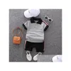 Clothing Sets New Fashion Baby Summer Suits Boys Preppy Style Two-Piece Sets Children Casual Outdoorwear Kids Solid Color T-Shirt Add Otvag