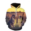 Men's Hoodies Sweatshirt 3D Print Pullover Dog Lovers Men/women Autumn Winter Sportswear Men Clothing