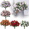 Decorative Flowers Wedding Ornament Party Supplies Artificial Eucalyptus Rose Simulation Plants Leaves Floral Arrangement Lifelike