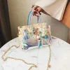 Bolsa de cosméticos láser transparente, cadena portátil de PVC, bolsas para teléfono móvil BXB3055 LL