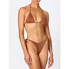 Kobiet Rinabe Push Bikini 2023 Halter Swimsuit Kobiet Gradient Print Szybźnie seksowne stringi Kąpiel Koronkowy Triang D5