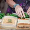 Storage Bottles Snack Box Reusable Bpa-free Transparent Bread Lightweight Food Container For Toast Sandwiches Portable Grade Lunch